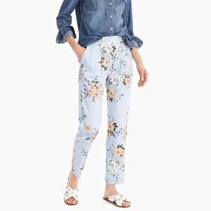 J. Crew Blue Floral Pants
